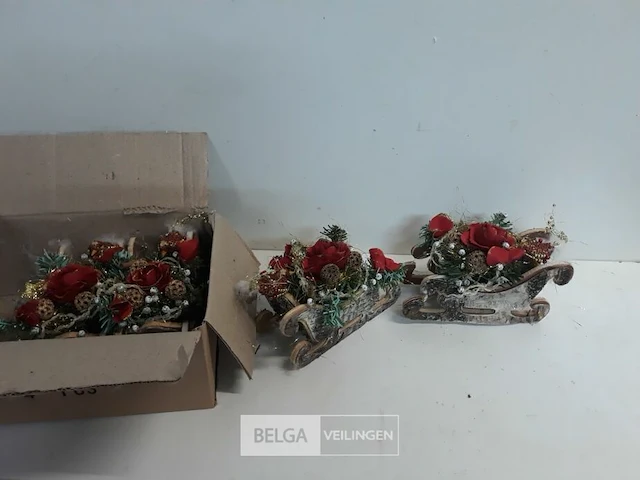 4 x kerstslee 20x9x10 cm - afbeelding 2 van  3
