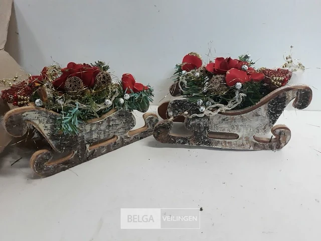 4 x kerstslee 20x9x10 cm - afbeelding 3 van  3
