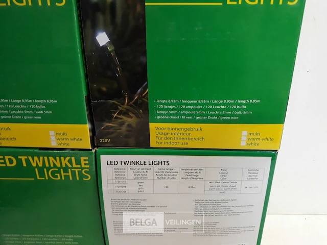 4 x kerstverlichting met controler led 120l warm wit - afbeelding 3 van  3