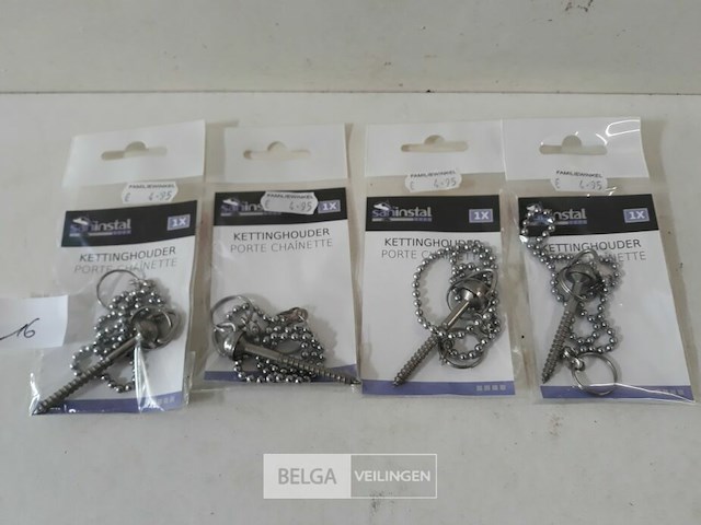 4 x ketting 30 cm voor stop - afbeelding 1 van  3
