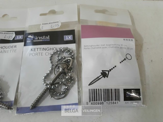 4 x ketting 30 cm voor stop - afbeelding 3 van  3