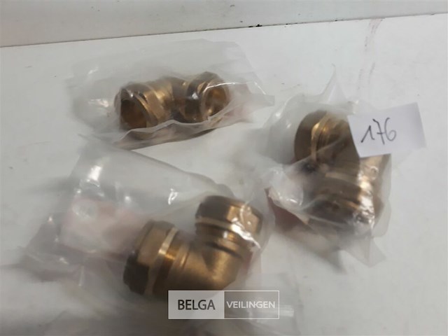4 x knelkoppeling bocht koper 2 x 22 mm - afbeelding 3 van  3