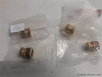 4 x knelkoppeling eindstop koper 15 mm - afbeelding 1 van  2
