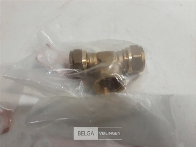 4 x knelkoppeling t stuk koper 15 x ½ f x 15 mm - afbeelding 3 van  3