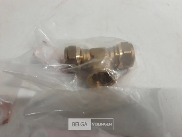 4 x knelkoppeling t stuk koper 15 x ½ f x 15 mm - afbeelding 3 van  3