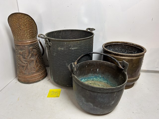 4 x koperen ketel - afbeelding 1 van  1