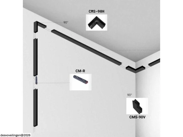 4 x l-connector voor magnetische rail – 48v – horizontaal - afbeelding 4 van  5