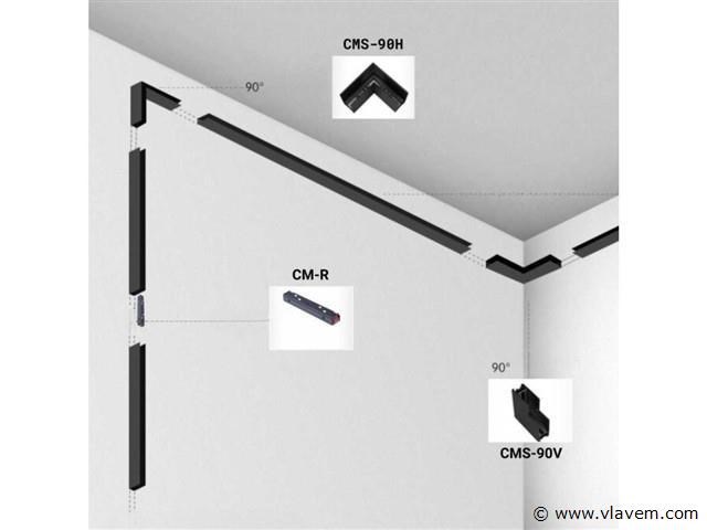 4 x l-connector voor magnetische rail – 48v – horizontaal - afbeelding 3 van  4