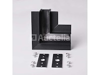 4 x l-connectoren voor verzonken magnetische rails – 20 mm – horizontaal - afbeelding 3 van  4