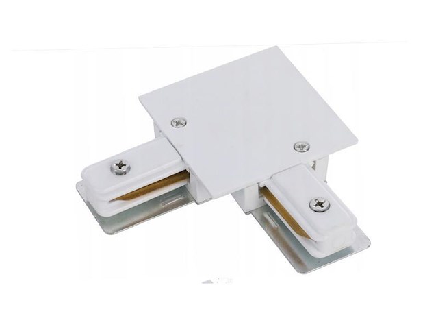 4 x l verbinding voor 1 fase 2 draden railsystem mat wit - afbeelding 1 van  4