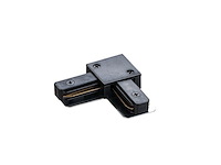 4 x l verbinding voor 1 fase 2 draden railsystem mat zwart - afbeelding 1 van  4