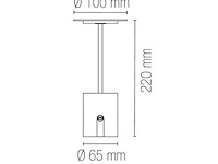 4 x lad liberty wit oplaadbare tafellampen - afbeelding 2 van  5