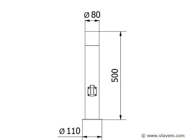 4 x largo 50 schuko buiten lamp zwart - afbeelding 2 van  7
