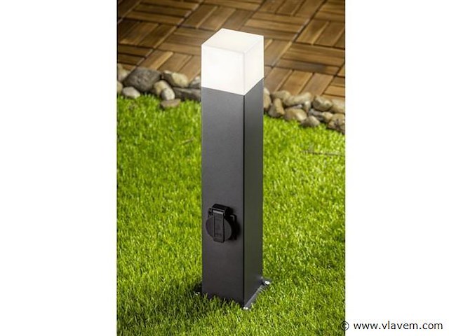 4 x largo 50 schuko buiten lamp zwart - afbeelding 5 van  7