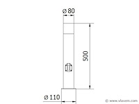 4 x largo 50 schuko buiten lamp zwart - afbeelding 3 van  7