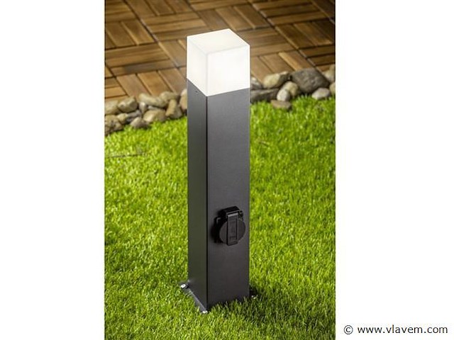 4 x largo 50 schuko buiten lamp zwart - afbeelding 6 van  7