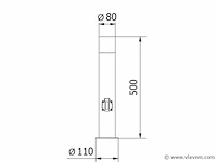 4 x largo 50 schuko buiten lamp zwart - afbeelding 2 van  7