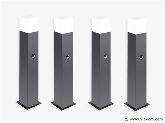 4 x largo 50 sensor buiten lamp zwart - afbeelding 5 van  7