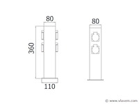 4 x largo buiten kolom 4 x schuko zwart - afbeelding 2 van  5