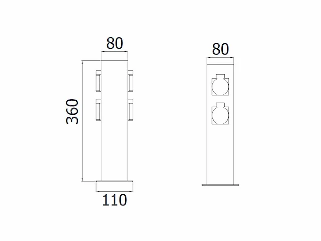 4 x largo buiten kolom 4 x schuko zwart - afbeelding 3 van  6