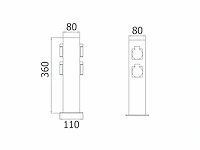 4 x largo buiten kolom 4 x schuko zwart - afbeelding 3 van  6