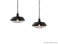 4 x lars loft design hanglamp zwart - afbeelding 1 van  8