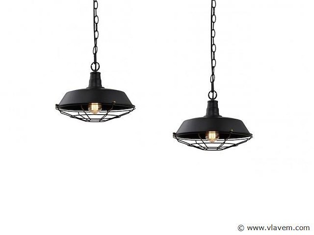 4 x lars loft design hanglamp zwart - afbeelding 1 van  8