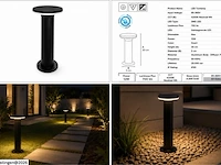 4 x led buiten sokkel lamp – 12w – 4200k neutraal wit - zwart – ip65 – dexter-2 - afbeelding 6 van  6