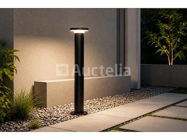 4 x led buiten sokkel lamp – 12w – 4200k neutraal wit - zwart – ip65 – dexter-3 - afbeelding 5 van  5