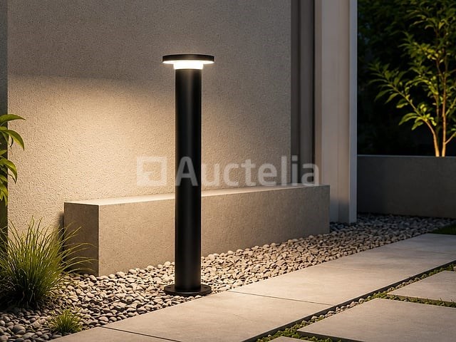 4 x led buiten sokkel lamp – 12w – 4200k neutraal wit - zwart – ip65 – dexter-3 - afbeelding 2 van  5