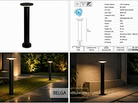 4 x led buiten sokkel lamp – 12w – 4200k neutraal wit - zwart – ip65 – dexter-3 - afbeelding 6 van  6