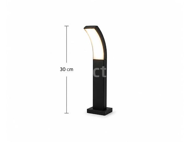 4 x led buiten sokkel lamp – 12w – 4200k neutraal wit - zwart – ip65 – prestige-2 - afbeelding 2 van  5