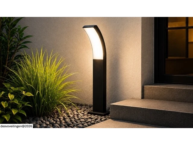 4 x led buiten sokkel lamp – 12w – 4200k neutraal wit - zwart – ip65 – prestige-2 - afbeelding 4 van  6