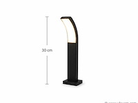 4 x led buiten sokkel lamp – 12w – 4200k neutraal wit - zwart – ip65 – prestige-2 - afbeelding 2 van  5