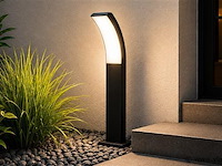 4 x led buiten sokkel lamp – 12w – 4200k neutraal wit - zwart – ip65 – prestige-2 - afbeelding 3 van  5