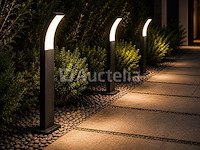 4 x led buiten sokkel lamp – 12w – 4200k neutraal wit - zwart – ip65 – prestige-3 - afbeelding 4 van  5