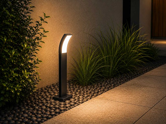4 x led buiten sokkel lamp – 12w – 4200k neutraal wit - zwart – ip65 – prestige-3 - afbeelding 4 van  10