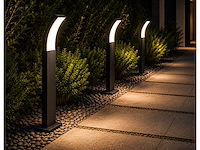 4 x led buiten sokkel lamp – 12w – 4200k neutraal wit - zwart – ip65 – prestige-3 - afbeelding 7 van  10
