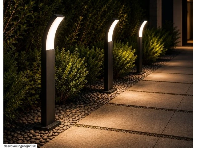 4 x led buiten sokkel lamp – 12w – 4200k neutraal wit - zwart – ip65 – prestige-3 - afbeelding 2 van  6