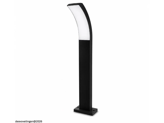 4 x led buiten sokkel lamp – 12w – 4200k neutraal wit - zwart – ip65 – prestige-3 - afbeelding 3 van  6