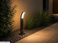 4 x led buiten sokkel lamp – 12w – 4200k neutraal wit - zwart – ip65 – prestige-3 - afbeelding 4 van  6