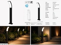 4 x led buiten sokkel lamp – 12w – 4200k neutraal wit - zwart – ip65 – prestige-3 - afbeelding 6 van  6