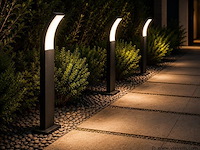 4 x led buiten sokkel lamp – 12w – 4200k neutraal wit - zwart – ip65 – prestige-3 - afbeelding 1 van  5