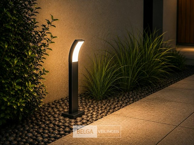 4 x led buiten sokkel lamp – 12w – 4200k neutraal wit - zwart – ip65 – prestige-3 - afbeelding 4 van  6