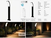 4 x led buiten sokkel lamp – 12w – 4200k neutraal wit - zwart – ip65 – prestige-3 - afbeelding 6 van  6