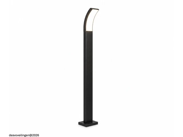 4 x led buiten sokkel lamp – 12w – 4200k neutraal wit - zwart – ip65 – prestige-4 - afbeelding 3 van  6