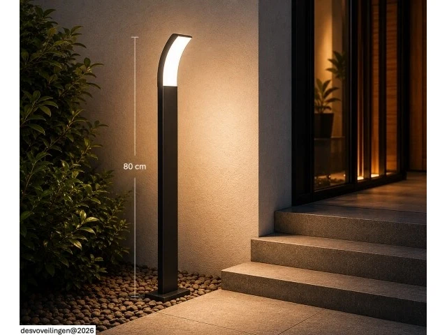 4 x led buiten sokkel lamp – 12w – 4200k neutraal wit - zwart – ip65 – prestige-4 - afbeelding 4 van  6