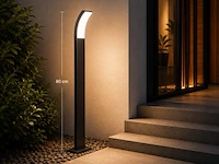 4 x led buiten sokkel lamp – 12w – 4200k neutraal wit - zwart – ip65 – prestige-4 - afbeelding 4 van  6
