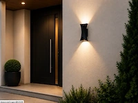 4 x led buiten wandlamp – 10w – 4200k neutraal wit - zwart – ip65 – marvel-10 - afbeelding 4 van  6