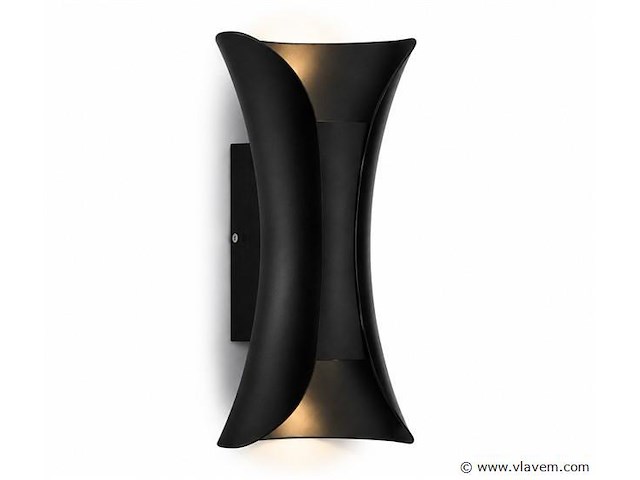 4 x led buiten wandlamp – 10w – 4200k neutraal wit - zwart – ip65 – marvel-10 - afbeelding 2 van  5